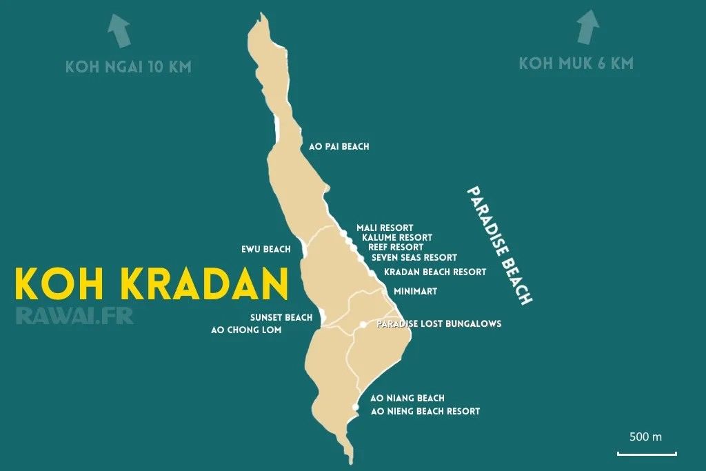 CARTE DE KOH KRADAN