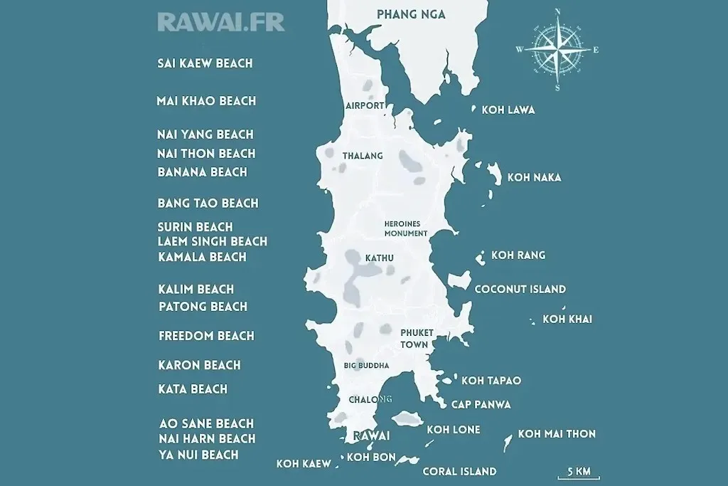 carte de koh phi phi andaman sea